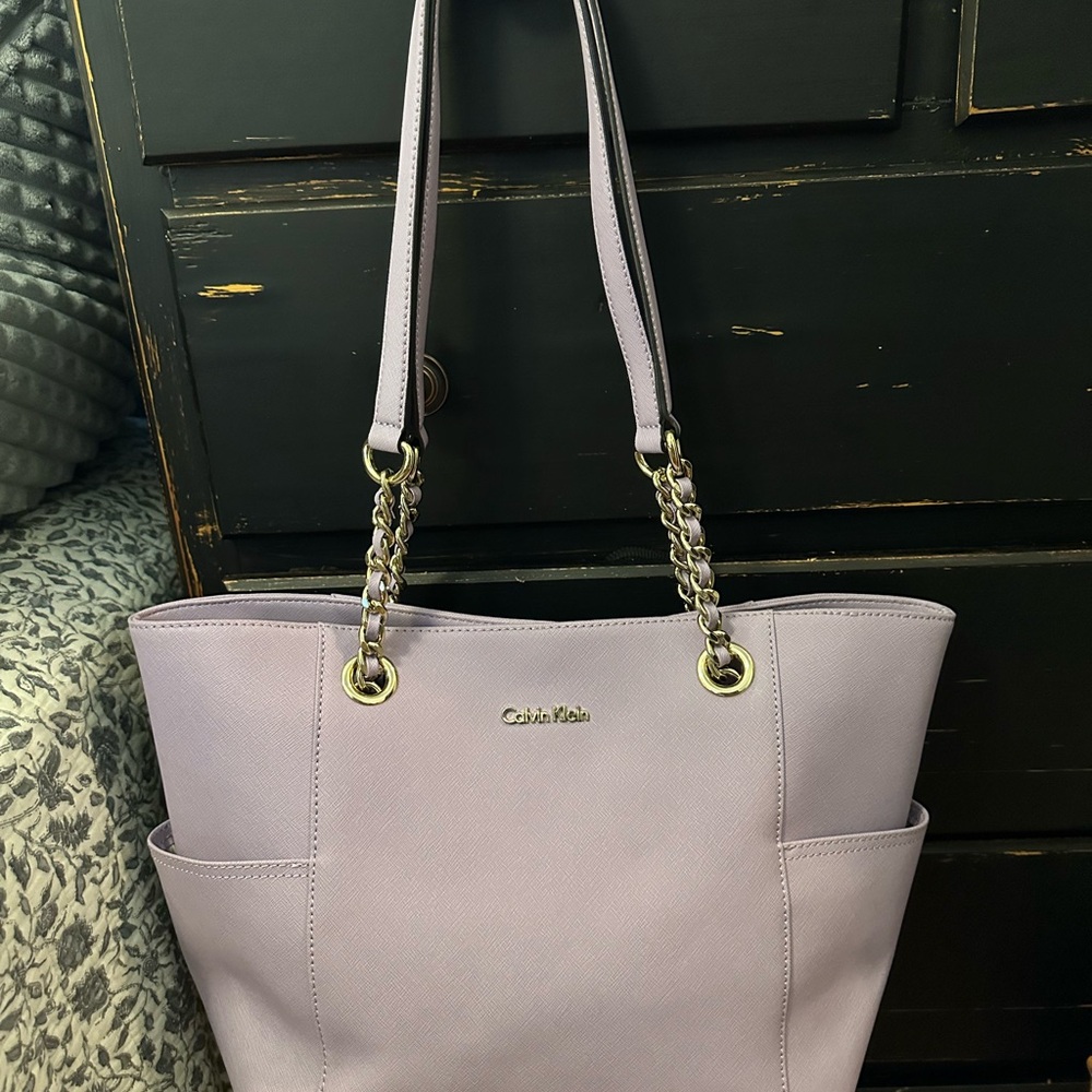Calvin Klein Light Purple Tote Bag